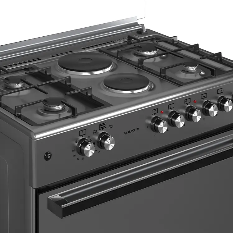 Maxi Gas Cooker 60x90 CM (4+2) Burners Matte Inox (TR)