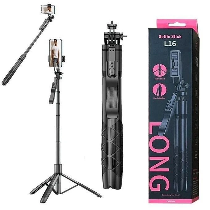 L16 1530mm Wireless Selfie Stick Foldable Tripod Stand For Professional Vlogging, Action Cameras, Smartphones Balance, Steady Live Shooting