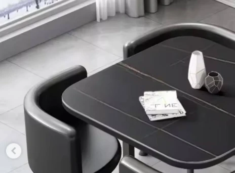 Luxury Ceramic Marble Dining Table Set