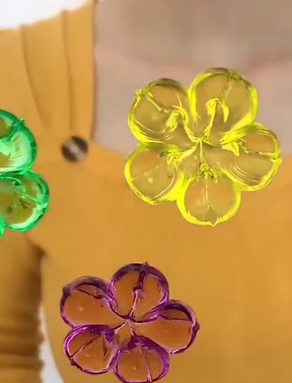 Toilet Gel Stamp, 6 Pcs/66 Count Fresh Flower Stamp Toilet Gels Long-lasting Fragrance Bathroom Deodorizing Clean, Includes Dispenser and Gel