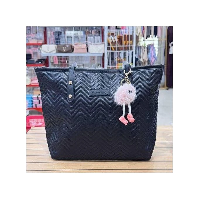 Women's Fashion Tote Bag with Striped Pattern