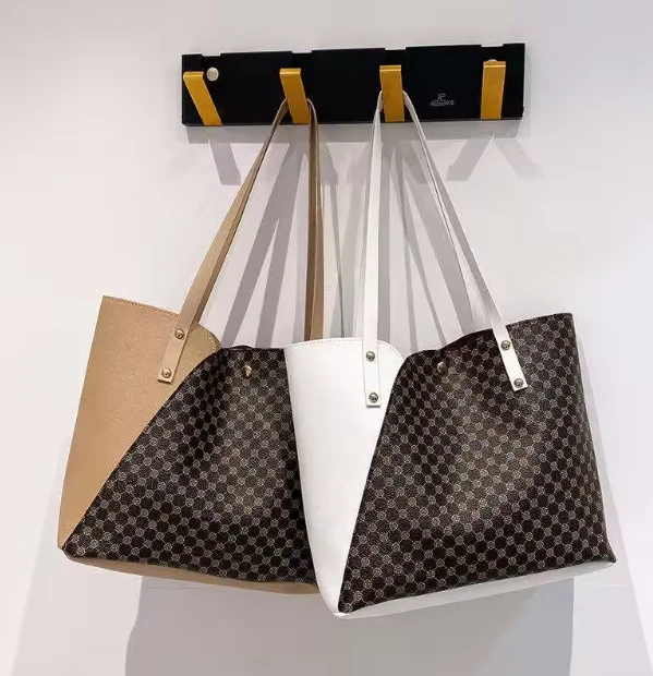 Women Pu Leather Ladies Purses and Shopping Bag