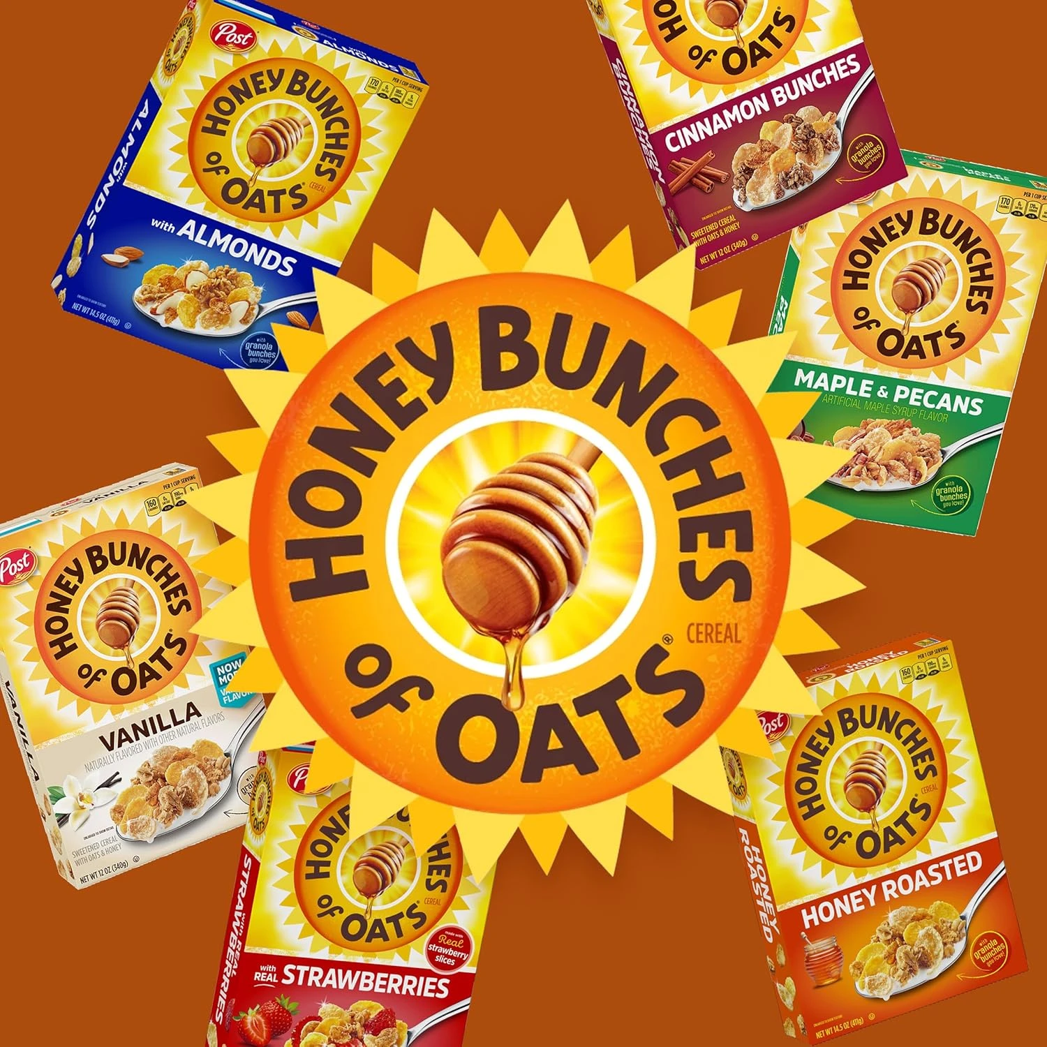 Honey Bunches of Oats Honey Roasted Breakfast Cereal