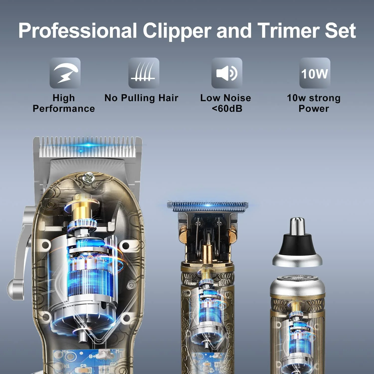 Kinyozi Professional Hair Clippers/Shaver Set