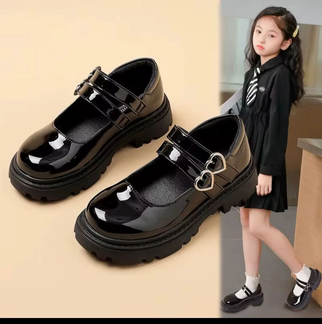 School Girl shoes - Girls Black School Shoe