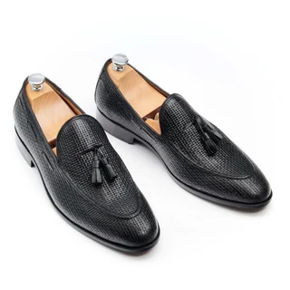 Tassel Loafers Mocassin Shoes loafer tresse noir haut