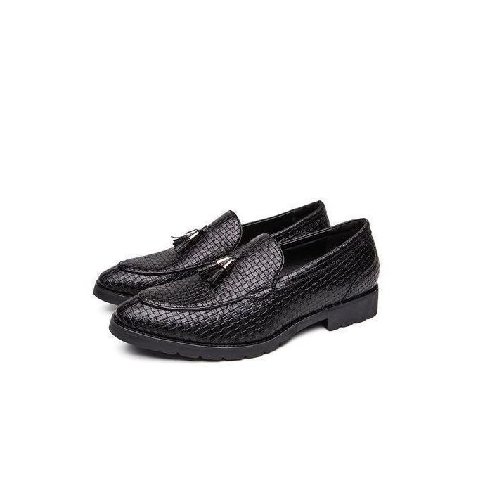 Tassel Loafers Mocassin Shoes loafer tresse noir haut