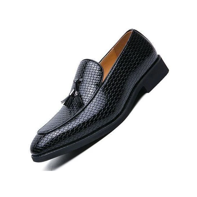 Tassel Loafers Mocassin Shoes loafer tresse noir haut