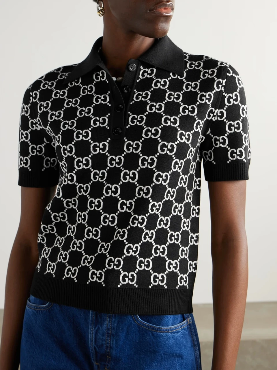 Luxury Gucci Color Neck Top