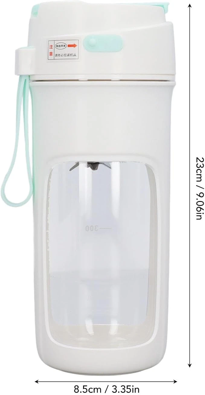 500ml Portable Blender Cup Travel Blender Cup Miniature Juicer Cup Automatic USB Rechargeable Blender Cup with Straw for Shakes Smoothies Juice