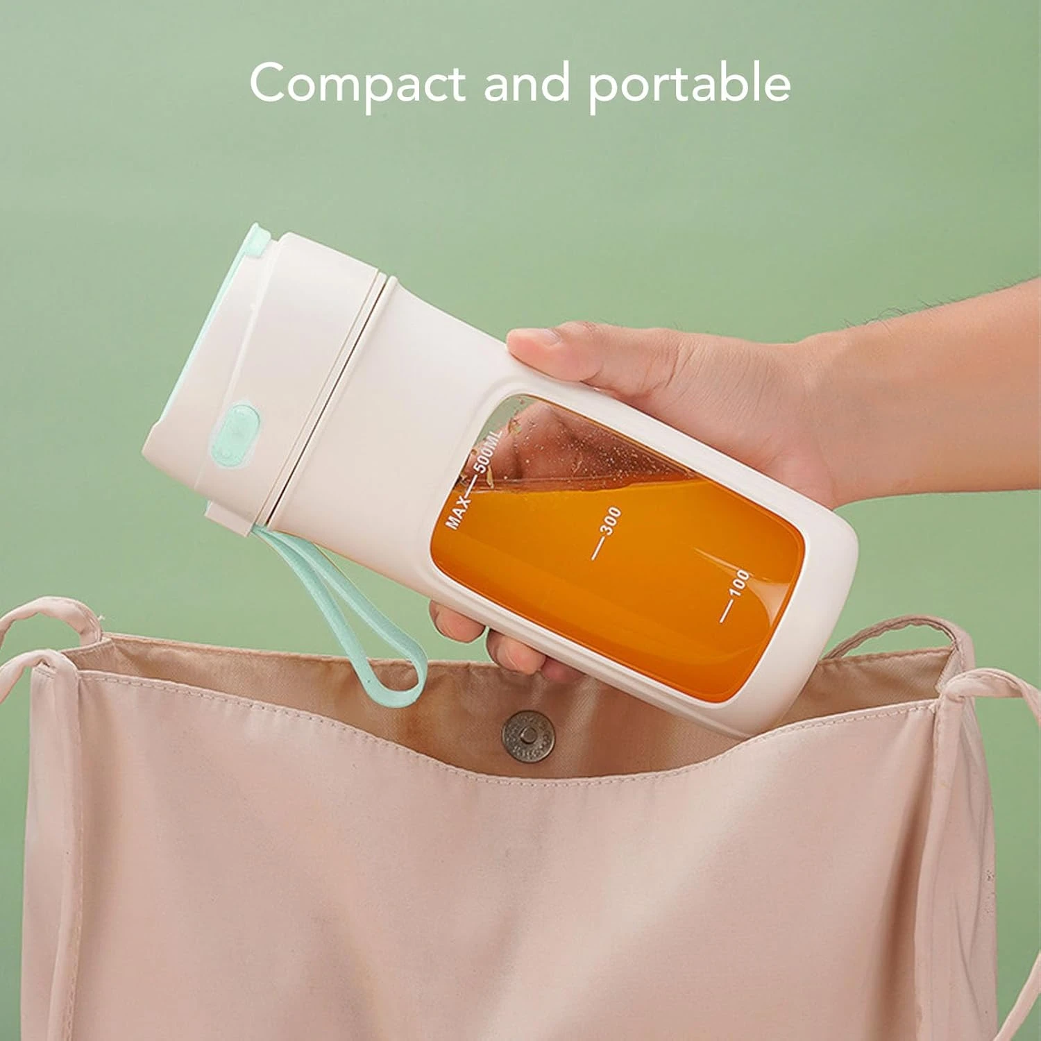 500ml Portable Blender Cup Travel Blender Cup Miniature Juicer Cup Automatic USB Rechargeable Blender Cup with Straw for Shakes Smoothies Juice