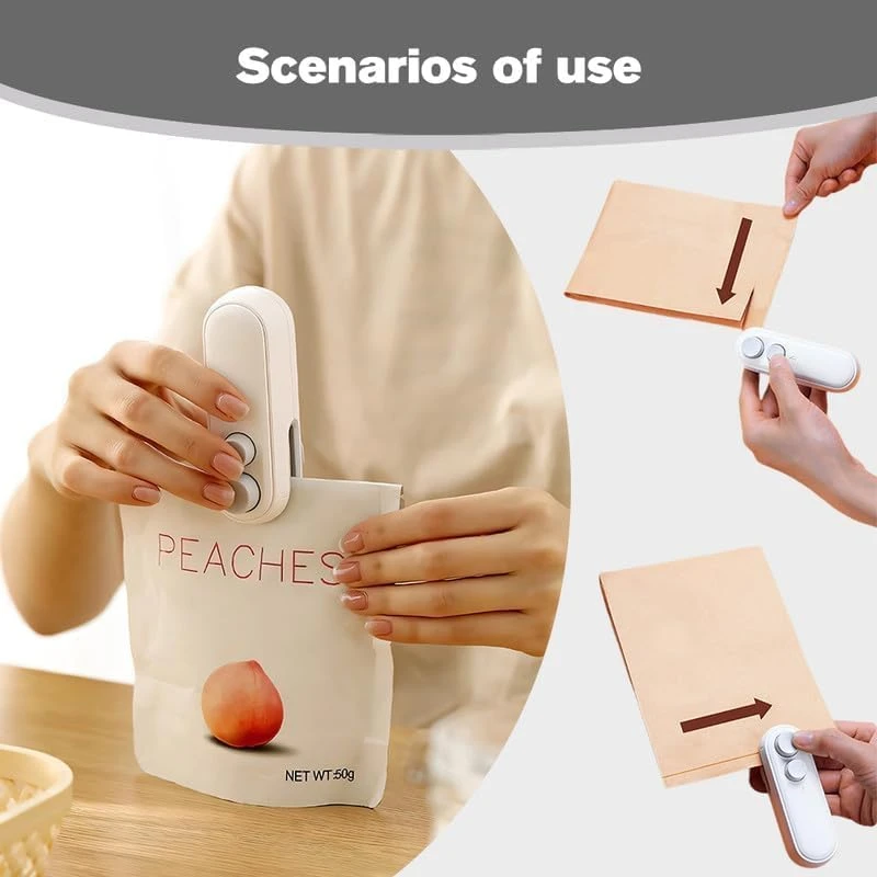 Mini USB Rechargeable 2-in-1 Heat Bag Sealer And Cutter