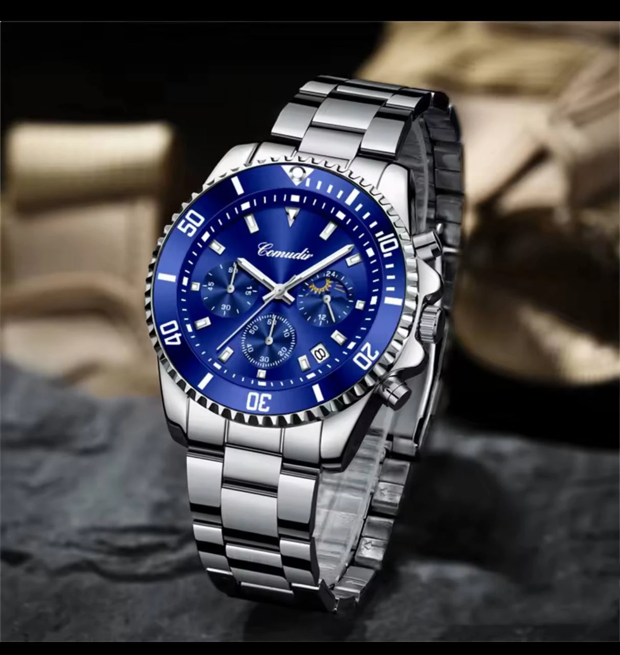 TOP BRAND STAINLESS STEEL WATERPROOF LUMINOUS LUXURY MEN’S WATCH