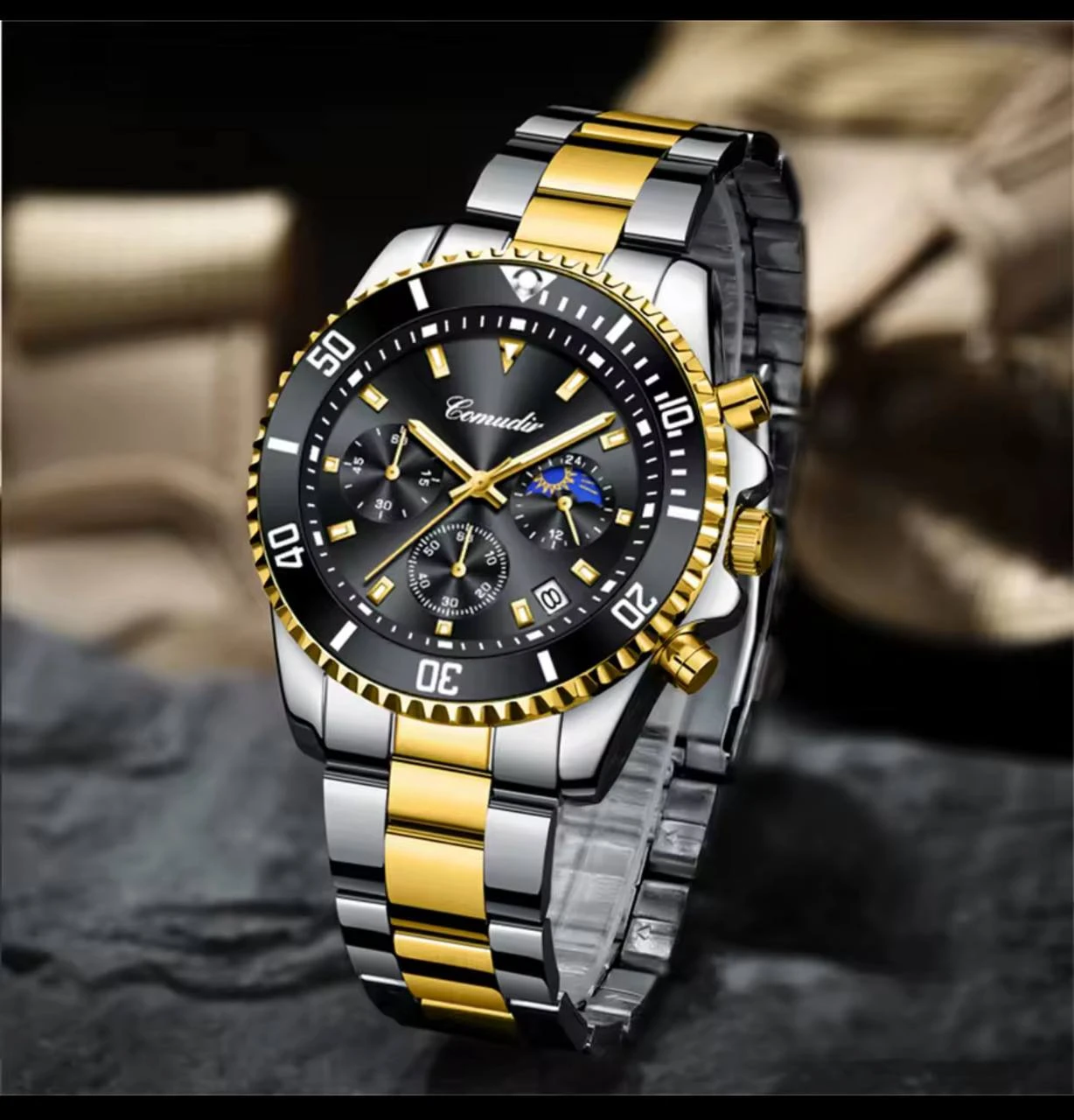 TOP BRAND STAINLESS STEEL WATERPROOF LUMINOUS LUXURY MEN’S WATCH