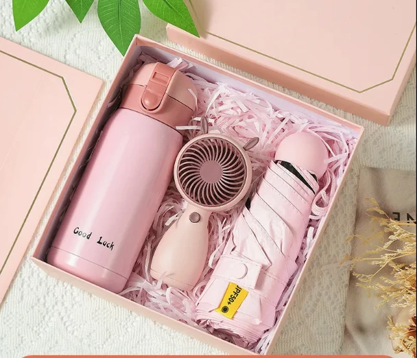 3in1 Gift Set FLASK/UMBRELLA/FAN