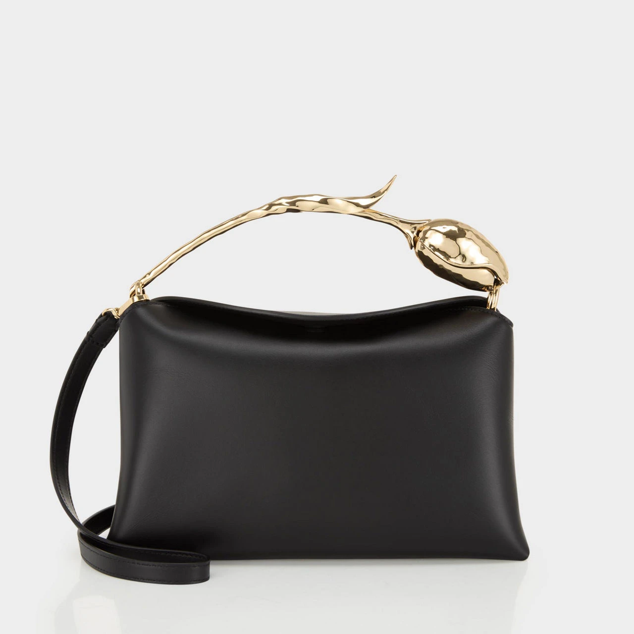 Lux Chic Grab Clutch💕🥰 Stylish PU Tote Handbag Unique Metal Rose Luxury Party Clutch Bag Trapeze Shape Valentine's Day Wedding Bag Erdem Bloom Medium leather tote bag