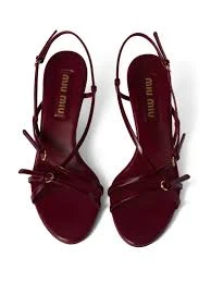 Miu Miu Patent Leather Sandals with Buckles