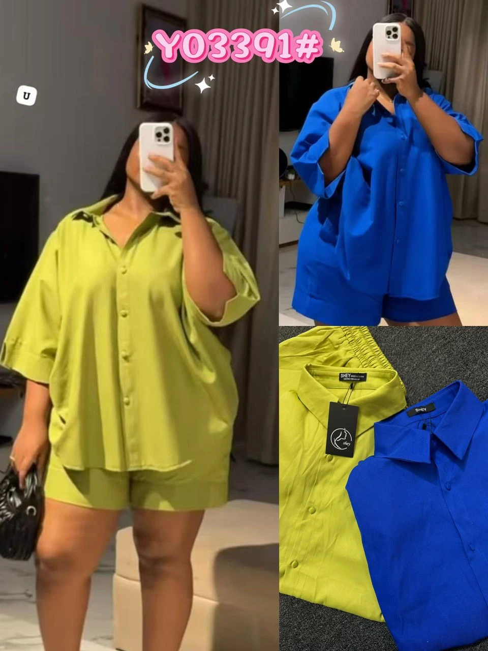 Casual 3in1 Blazer Croptop Short Daily Use Outfit Women- SASHES X HIDES INDIGO INK BOLD BUTTONS SHORTS SUIT SET