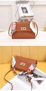 Mini Crocodile Embossed Satchel Skinny Scarf Decor Flap Square Bag handbag, Crossbody Bag, Shoulder Bag Minimalist, Casual Solid Color Portable, Light Weight