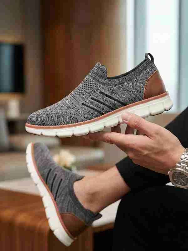 Mens Breathable No-slip Men Male Air Mesh Lace up Wear-resistant Shoes