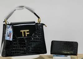 SHINY STAMPED CROCODILE LEATHER TF MAXI CHAIN MINI BAG Tom Ford Ladies Hand Bag