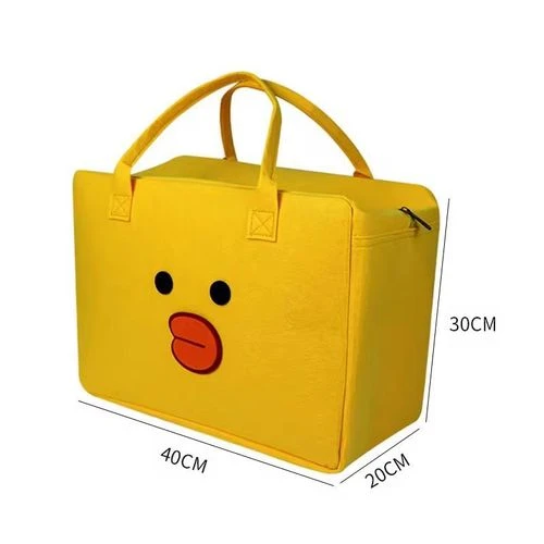 LARGE CAPACITY FOLDABLE UNISEX TRAVEL BAG EMOJI BAG YELLOW Smiley Mini Traveling Bag