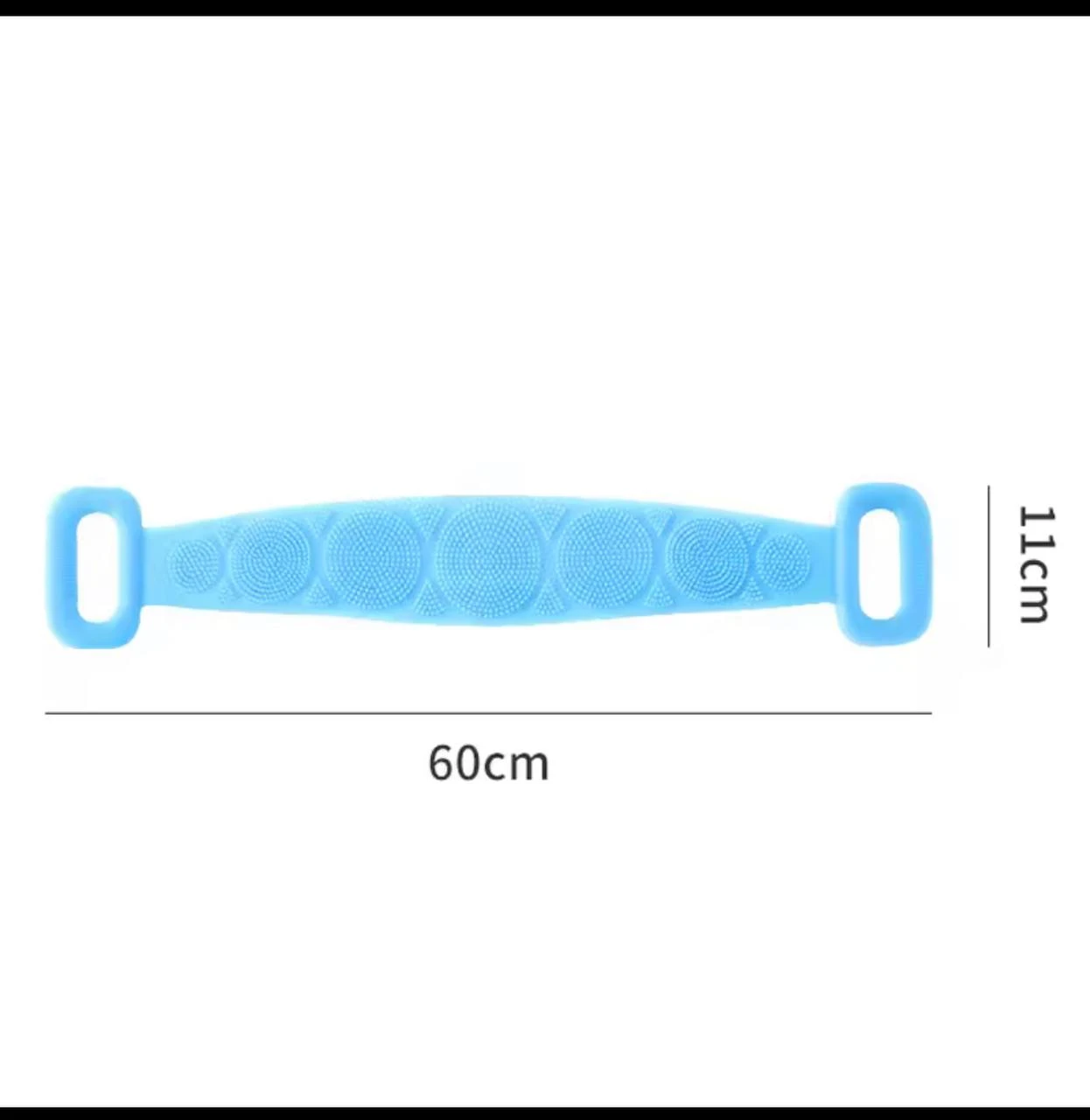 70CM DOUBLE-SIDED SILICONE BODY SPONGE/ BACK SCRUBBER