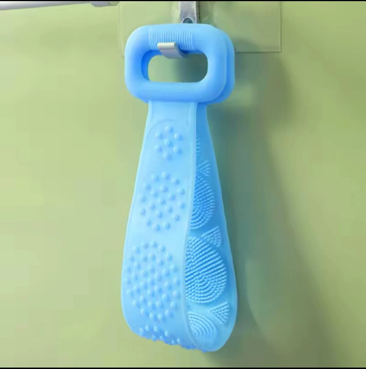 70CM DOUBLE-SIDED SILICONE BODY SPONGE/ BACK SCRUBBER