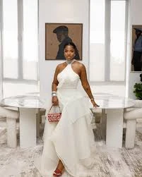 Luxury Halter Neck Mesh Gown