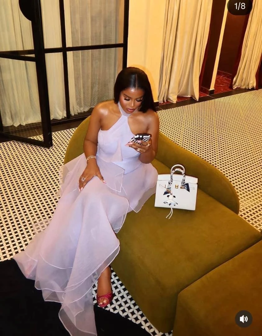 Luxury Halter Neck Mesh Gown