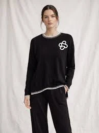 G Monogram Embroidered Burgundy Knit Jumper