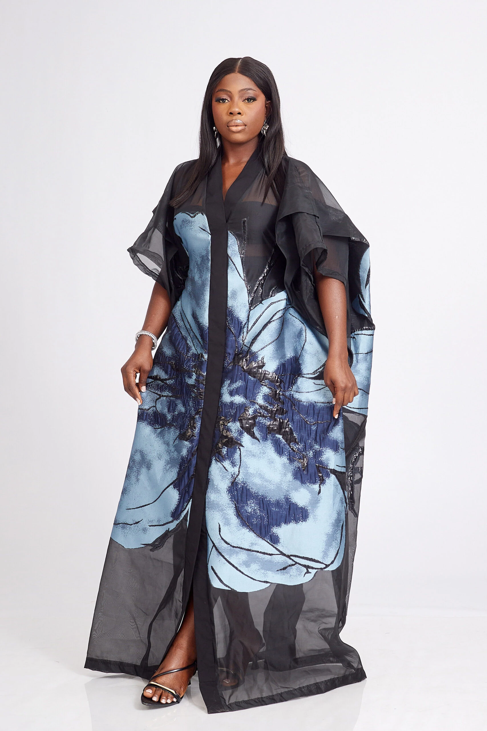 Stylish Brocade Maxi Dress