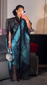 Stylish Brocade Maxi Dress