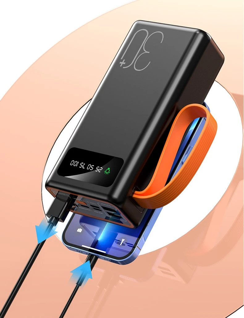 Power Bank With Bright Light - 30000mah