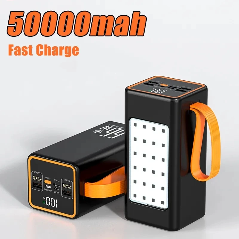 Power Bank With Bright Light - 50000mah