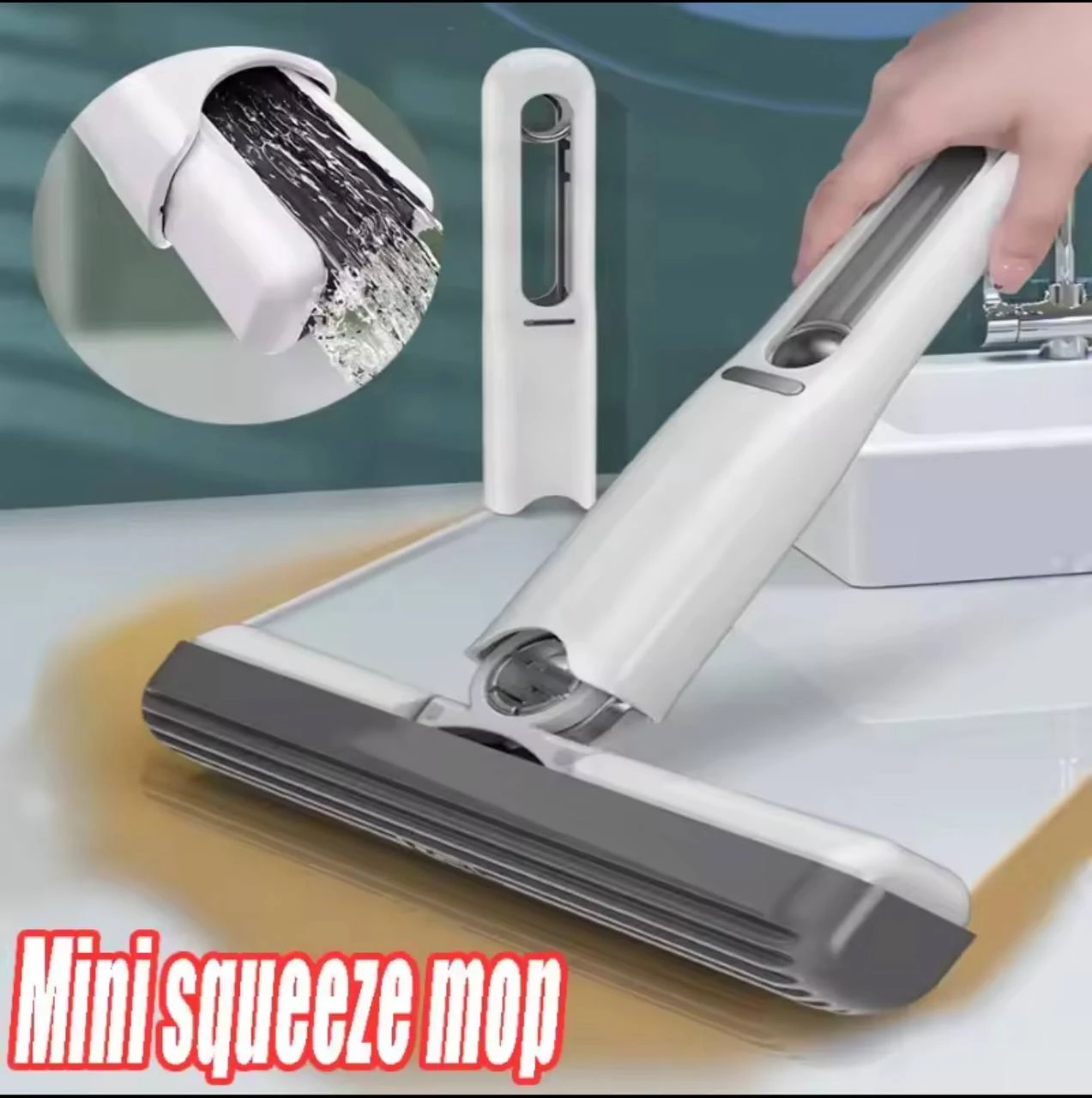 MULTIPURPOSE SELF-SQUEEZING FOLDING MINI MOP