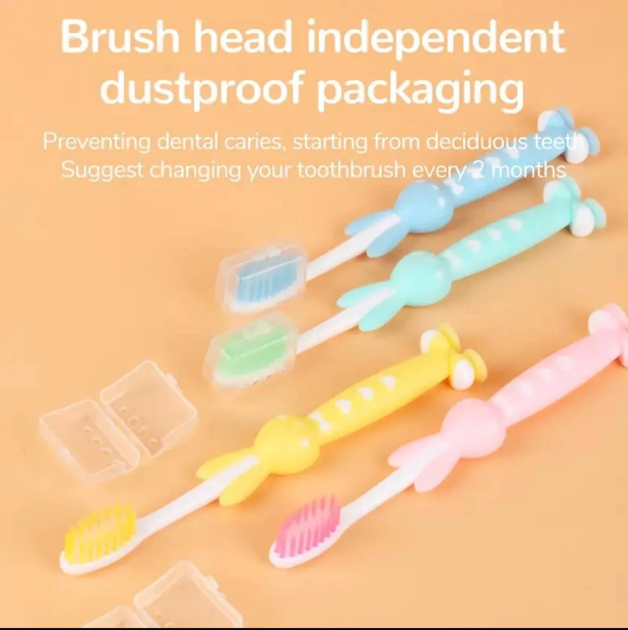 4PCS/SET CARTOON CHILDREN TOOTHBRUSH WITH EXTRA SOFT BRISTLES FOR DEEP CLEANING