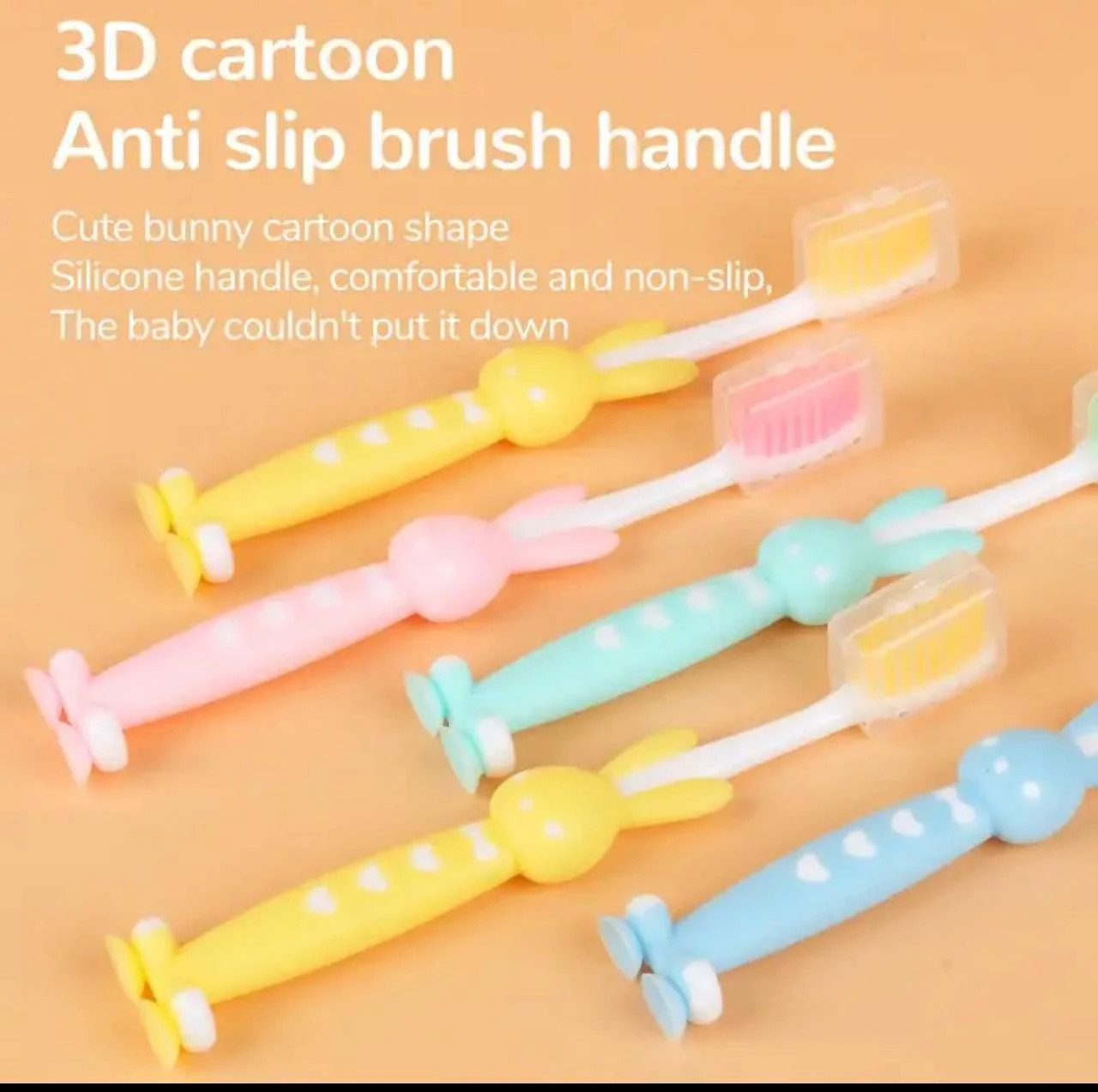 4PCS/SET CARTOON CHILDREN TOOTHBRUSH WITH EXTRA SOFT BRISTLES FOR DEEP CLEANING