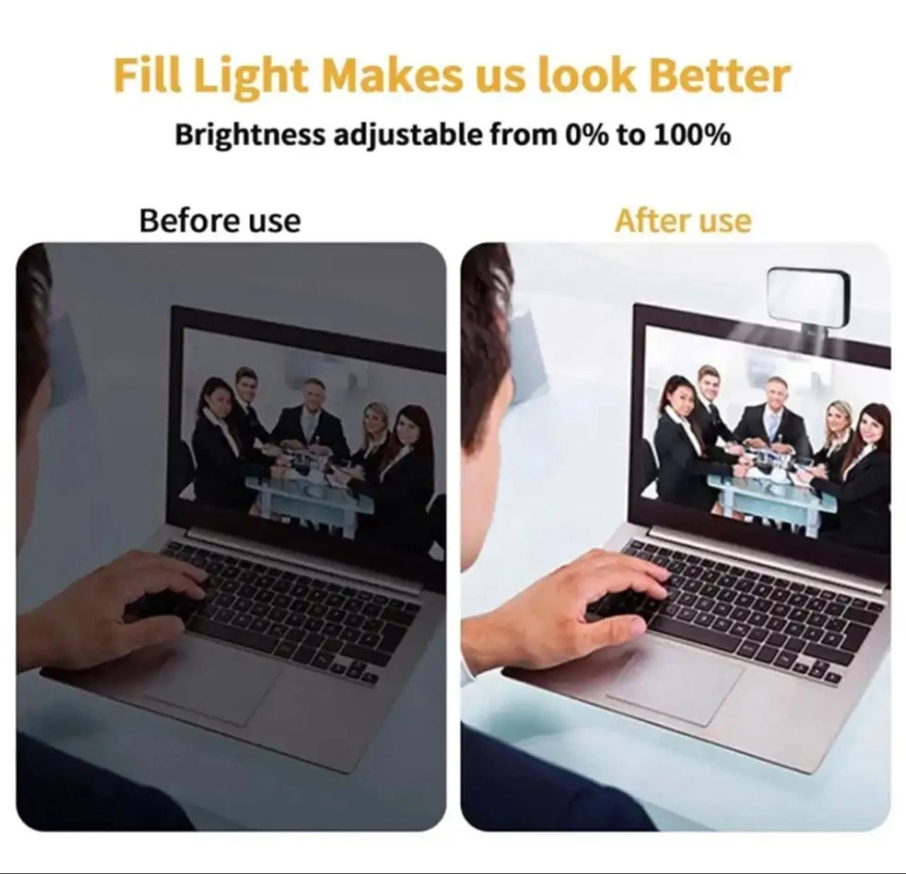 PORTABLE MULTIFUNCTIONAL RECHARGEABLE (CLIP-ON LED CUBE LIGHT) FOR SELFIE/LIVE PHONE/LAPTOP & TABLET MEETING
