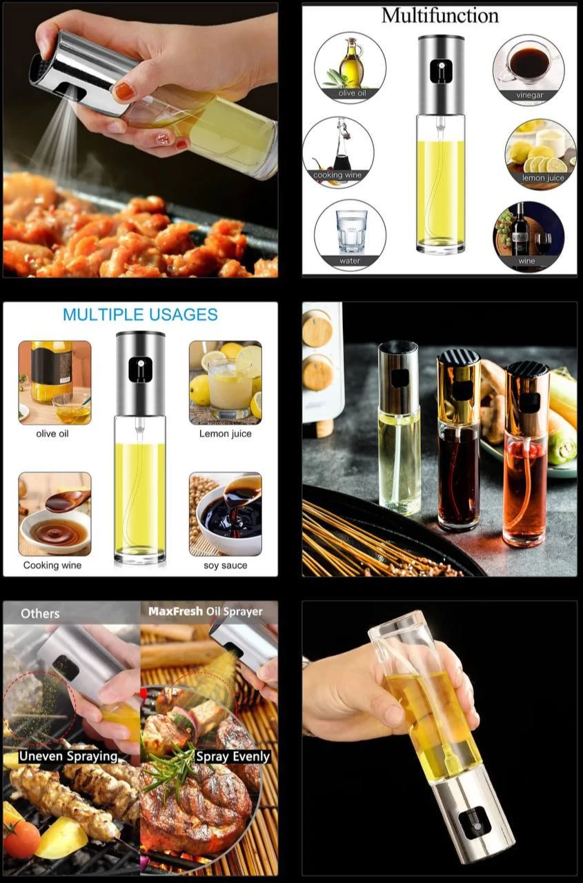 100ML GRADUATED LEAK-PROOF COOKING OIL SPRAY BOTTLE/ KITCHEN LIQUID DISPENSER