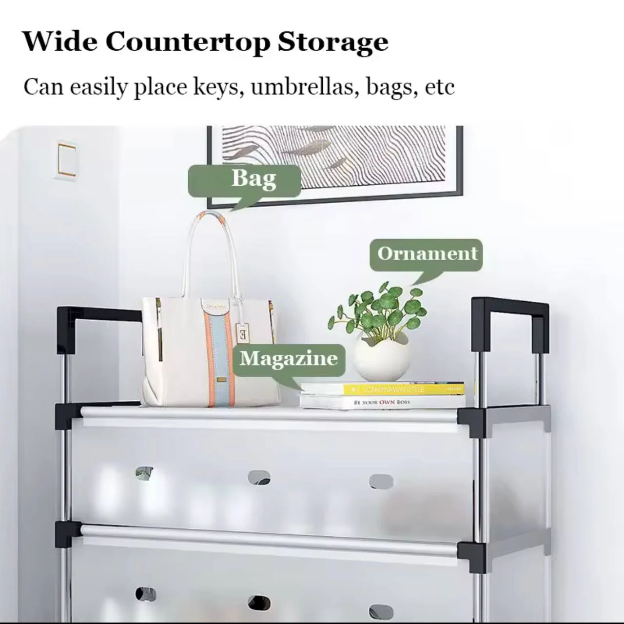 SHOE CABINET DUSTPROOF STORAGE SHELF