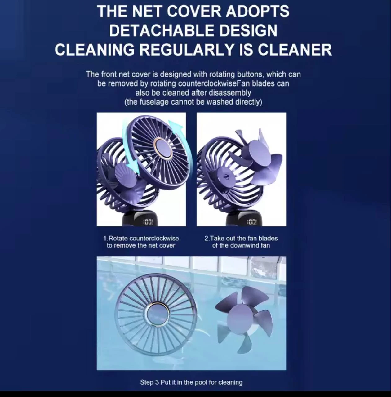 PORTABLE RECHARGEABLE DIGITAL DISPLAY TABLE / HAND FAN (SX-122)