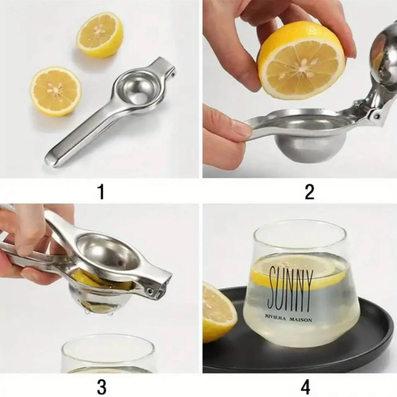 STAINLESS STEEL HAND MANUAL LEMON JUICER/SQUEEZER