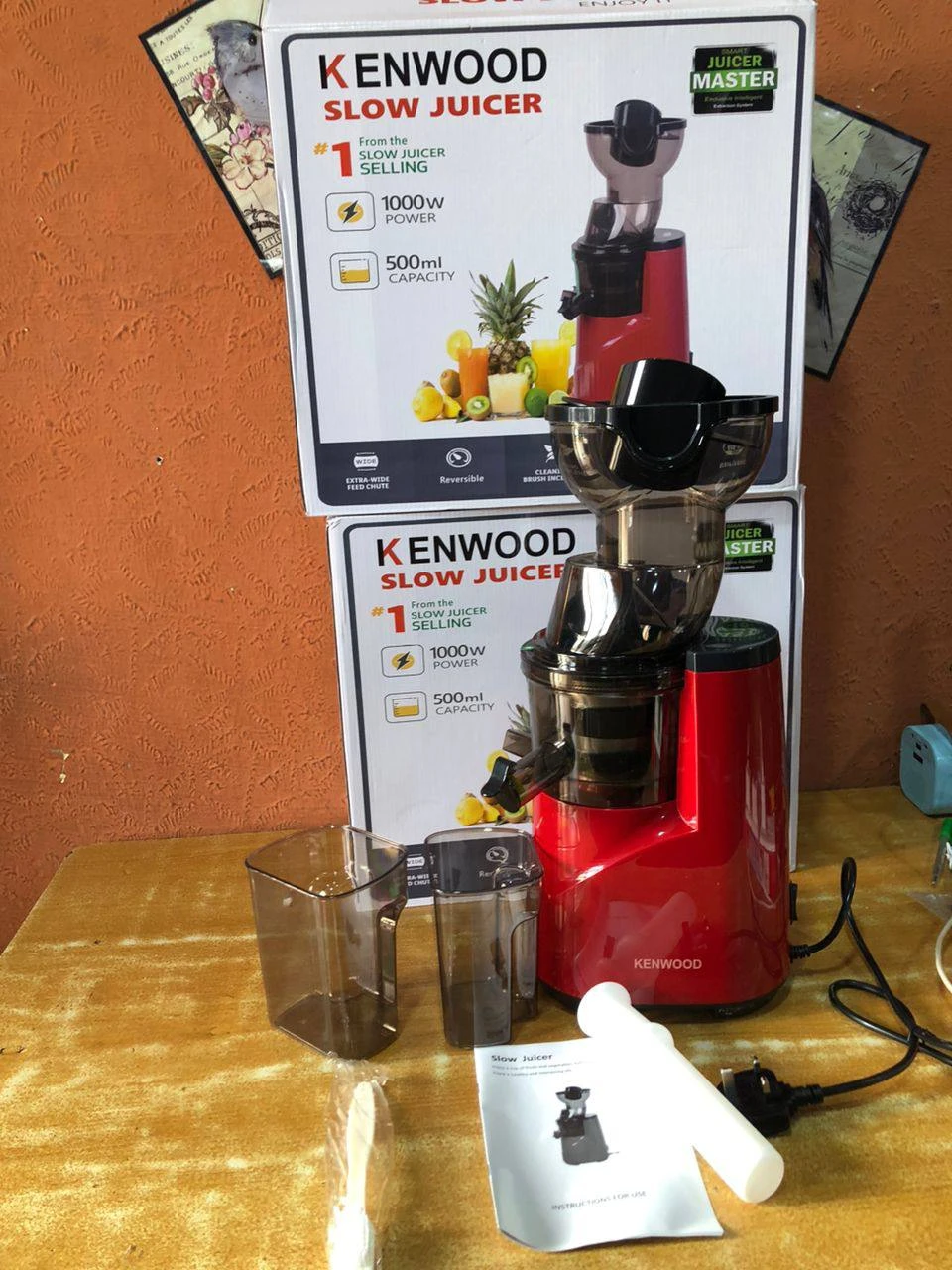 1000W KENWOOD HIGH NUTRIENT FRUITS & VEGETABLES SLOW JUICER (500ML JAR CUP)