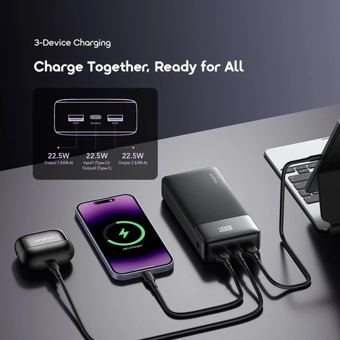 Oraimo Smart PowerNova Q21 Power Bank 22.5W Fash Charging 20000mAh