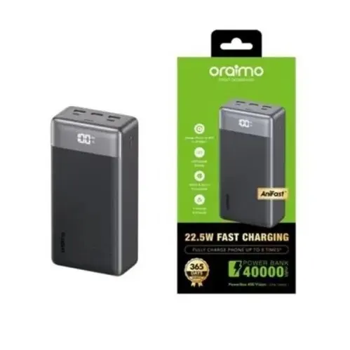 Oraimo Smart Power Bank 22.5W Fash Charging 40000mAh
