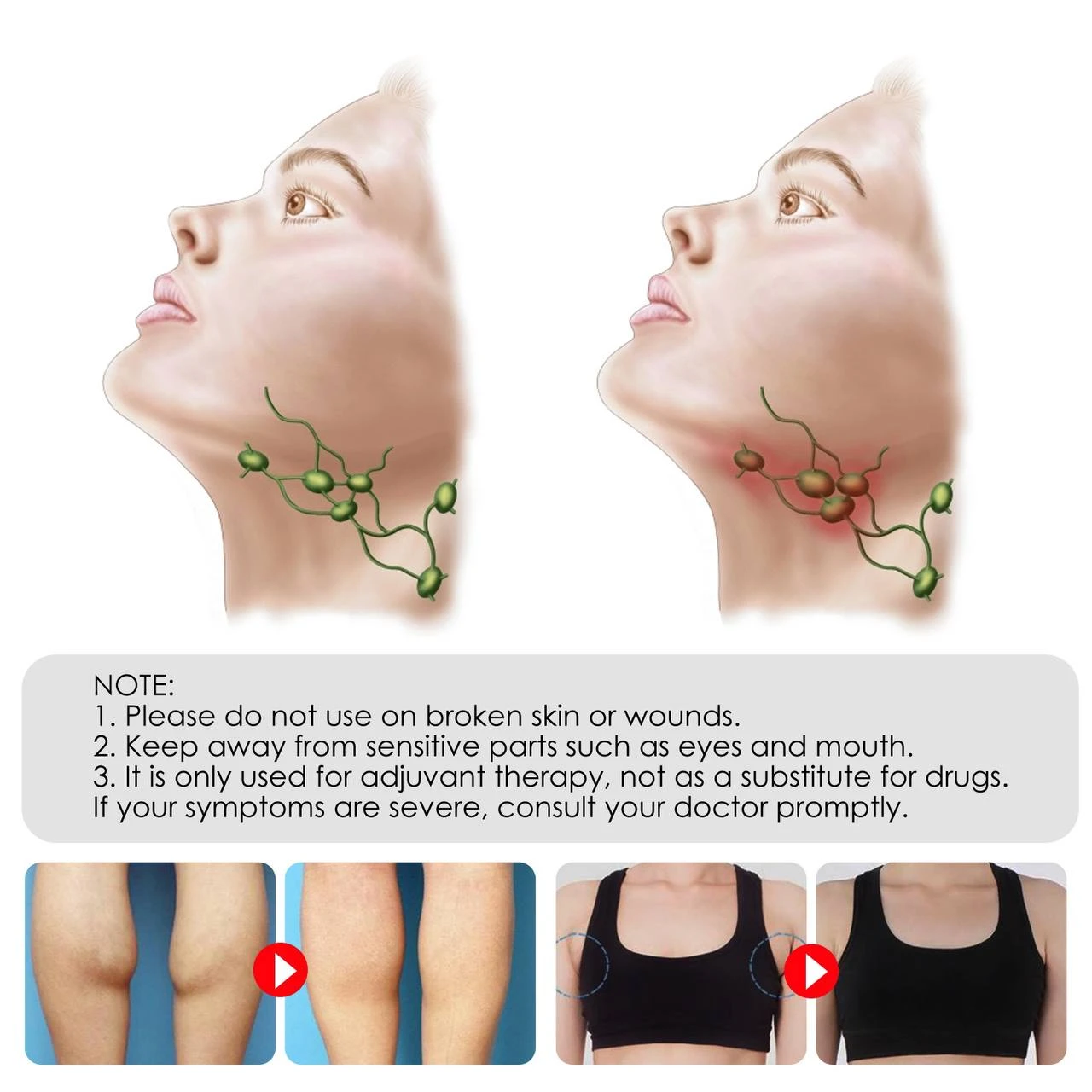 SOUTH MOON LYMPH NODES HERBAL DETOX CREAM - MASSAGE & ANTI SWELLING HERBS CREAM