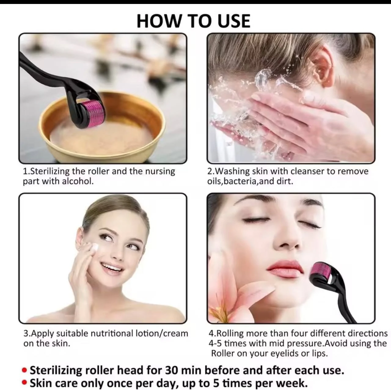 DERMA ROLLER – PROFESSIONAL MICRONEEDLING HAIR / SKIN CARE TOOL