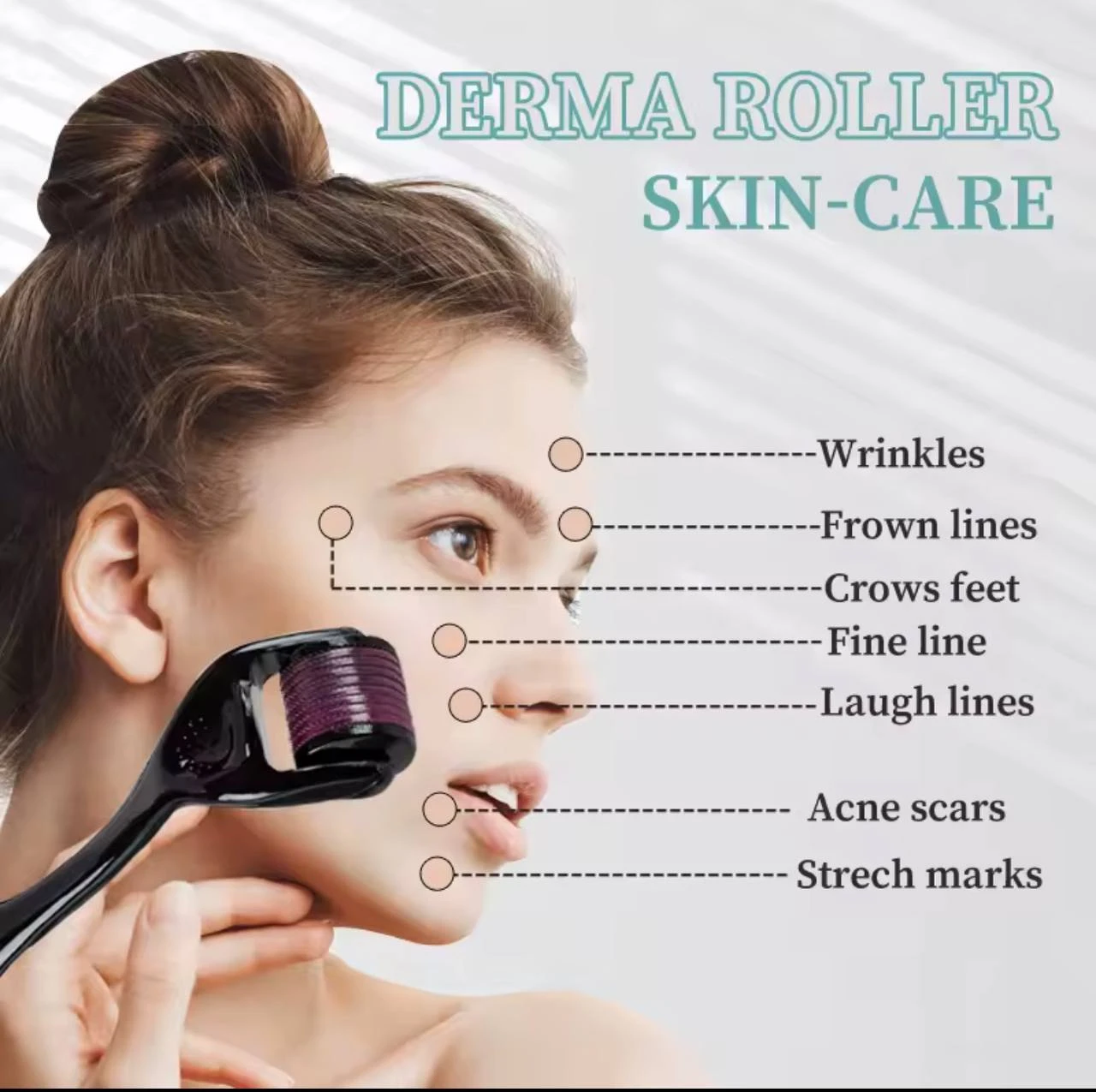 DERMA ROLLER – PROFESSIONAL MICRONEEDLING HAIR / SKIN CARE TOOL