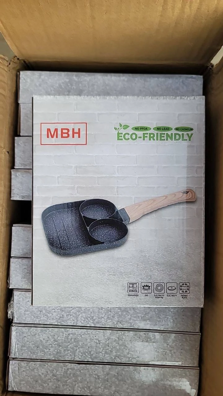 3 HOLES THICKENED NONSTICK INDUCTION FRYING PAN